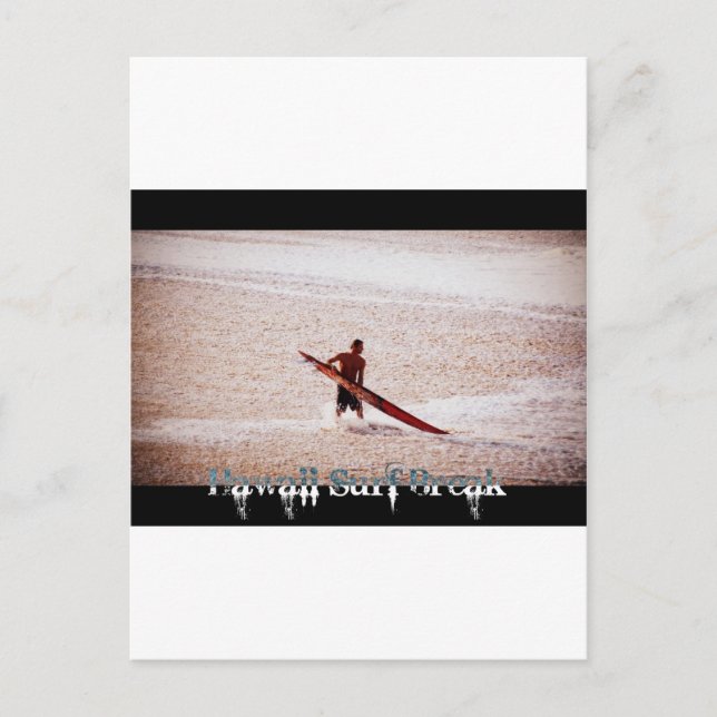 Hawaii-Brandungs-Bruch surft oben Postkarte (Vorderseite)