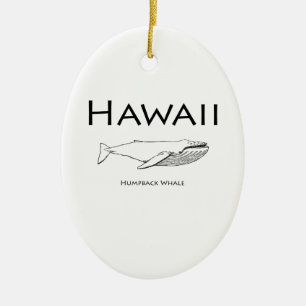 Hawaii-Buckel-Wal Keramik Ornament
