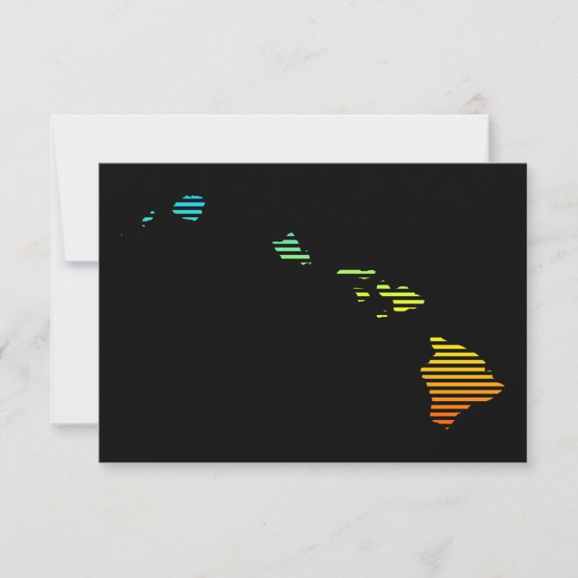 Hawaii Chill Fade Einladung (Vorderseite)