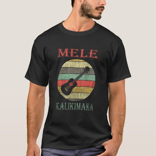 Hawaii Christmas Mele Kalikimaka, ukulele T-Shirt (Vorderseite)