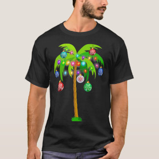 Hawaii Christmas Palm Tree Tropical Xmas Coconut L T-Shirt