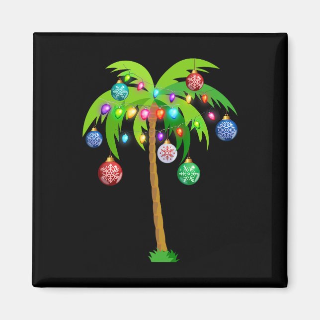 Hawaii Christmas Palme Tropical Xmas Coconut L Magnet (Vorne)