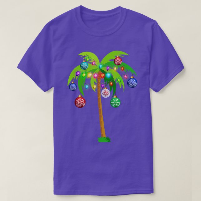 Hawaii Christmas Palme Tropical Xmas Coconut L T-Shirt (Design vorne)