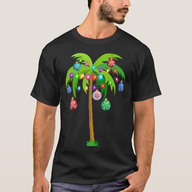 Hawaii Christmas Palme Tropical Xmas Coconut L T-Shirt (Vorderseite)