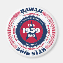 Hawaii Circle Typografie Souvenir Magnet