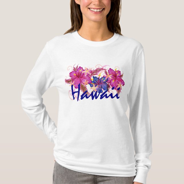 Hawaii-Damen Hoodie T-Shirt (Vorderseite)