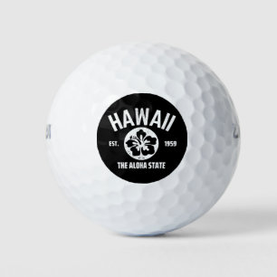 Hawaii Der Aloha-Staat Vintage-State-Grafik Golfball