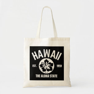 Hawaii Der Aloha Staat Vintager Staat Grafik Tragetasche