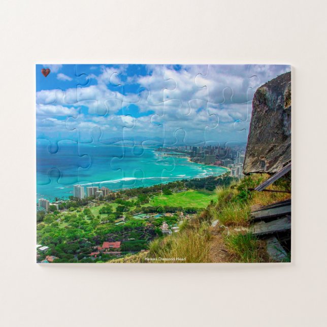 Hawaii Diamond Head Puzzle (Horizontal)