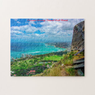 Hawaii Diamond Head. Weihnachtsgrüße Puzzle