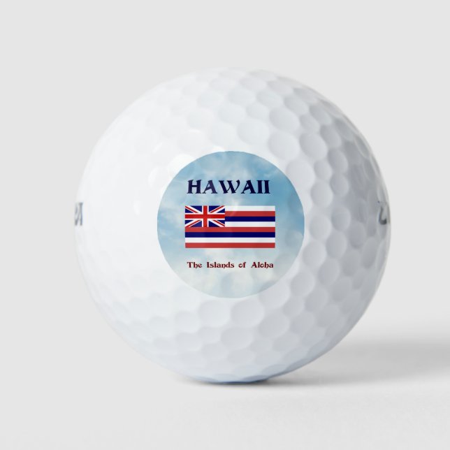 Hawaii, die Aloha-Inseln Golfball (Vorderseite)