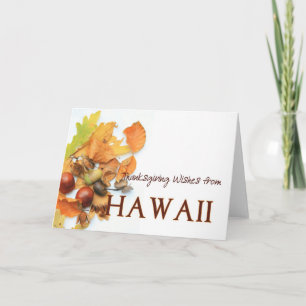Hawaii Erntedank Card Feiertagskarte
