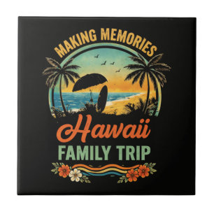 Hawaii-Familienausflug Strand Sonnenuntergang Para Fliese