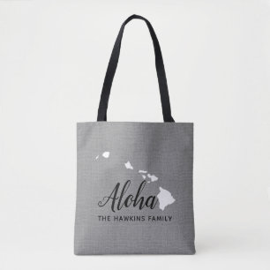 Hawaii Familienmonogramm State Tote Bag