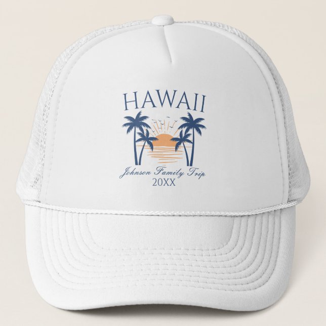 Hawaii Familienurlaub Truckerkappe (Vorderseite)