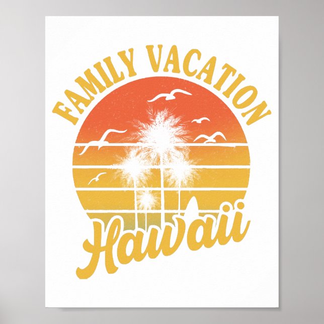 Hawaii Family Vacation 2022 Souvenir-Geschenk Poster (Vorne)