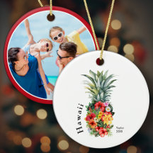 Hawaii Family Vacation Foto Ananas Weihnachten