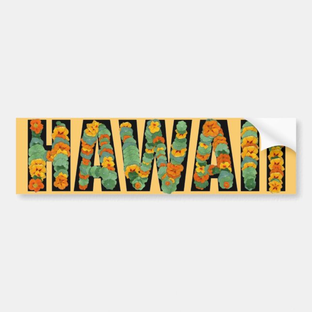 Hawaii farbenfrohe Blume heller Autoaufkleber (Vorne)