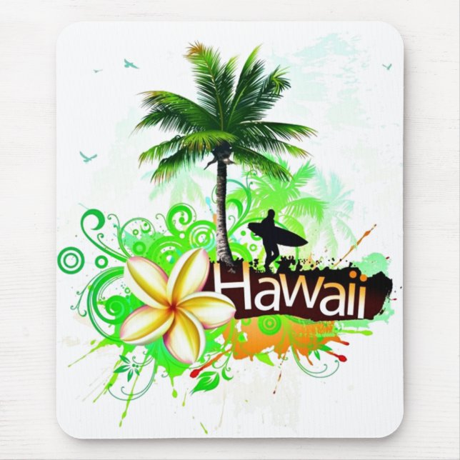 Hawaii-Ferien-Reise-Andenken Mousepad (Vorne)