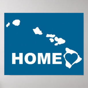 Hawaii Ferienhaus außerhalb des Staatswandposter-S Poster