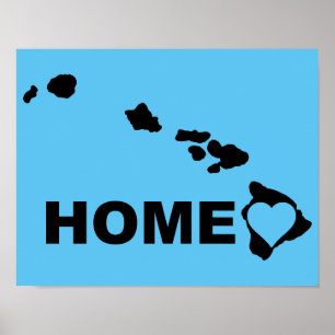 Hawaii Ferienhaus Poster Schild