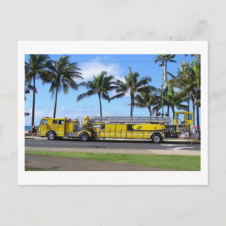 Hawaii Fire Truck Postcard Postkarte