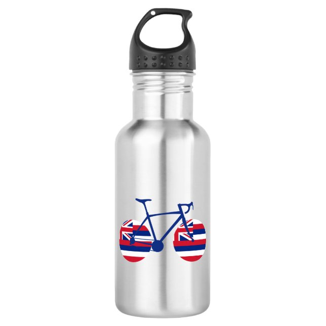 Hawaii Flag Cycling Edelstahlflasche (Vorderseite)