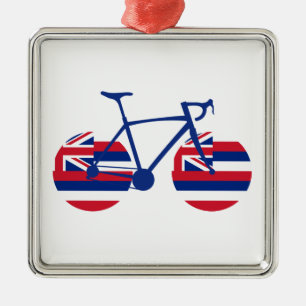Hawaii Flag Cycling Ornament Aus Metall