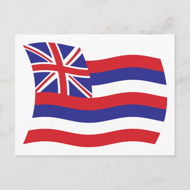 Hawaii Flag Postcard Postkarte (Vorderseite)
