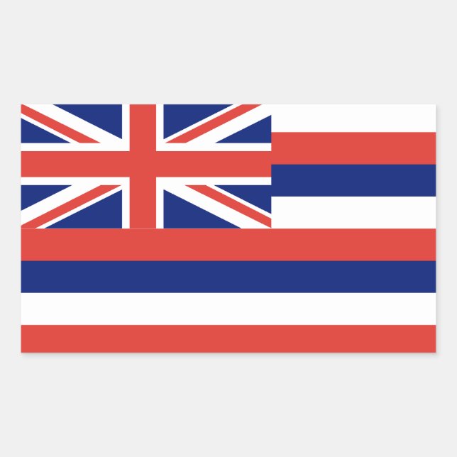 Hawaii Flag Rechteckiger Aufkleber (Vorderseite)