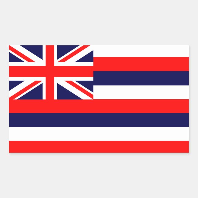 Hawaii Flag Rechteckiger Aufkleber (Vorderseite)