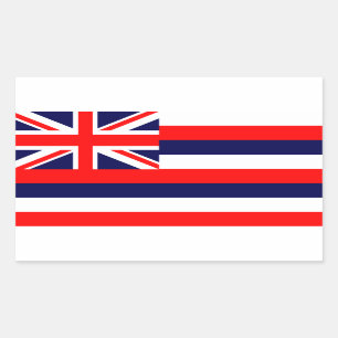 Hawaii Flag Rechteckiger Aufkleber