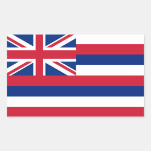 Hawaii Flag Rechteckiger Aufkleber