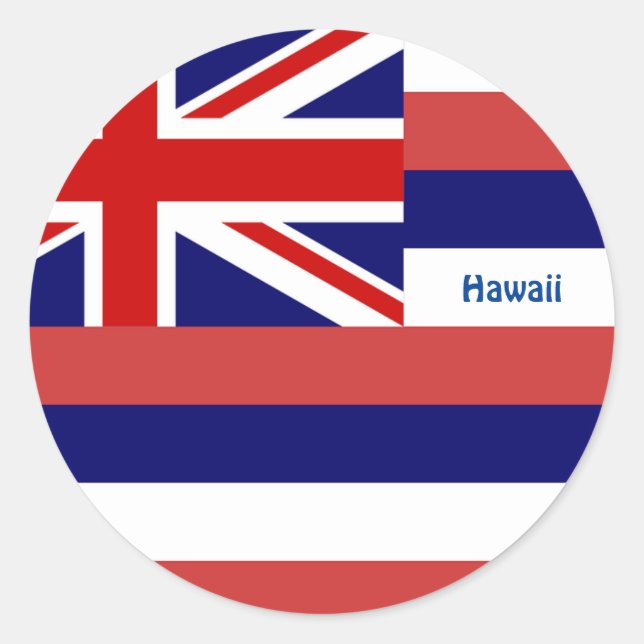 Hawaii Flag Runder Aufkleber (Vorderseite)