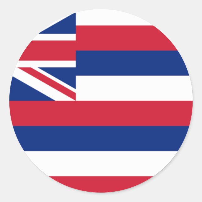 Hawaii Flag Runder Aufkleber (Vorderseite)
