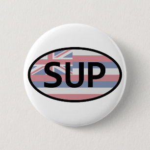 Hawaii Flag Standup Paddling Button