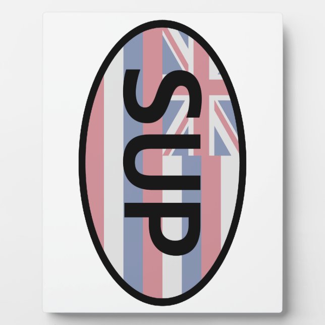 Hawaii Flag Standup Paddling Fotoplatte (Vorderseite)