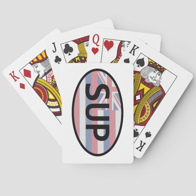 Hawaii Flag Standup Paddling Spielkarten (Rückseite)