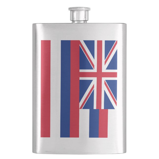 Hawaii-Flagge Flachmann (Vorderseite)