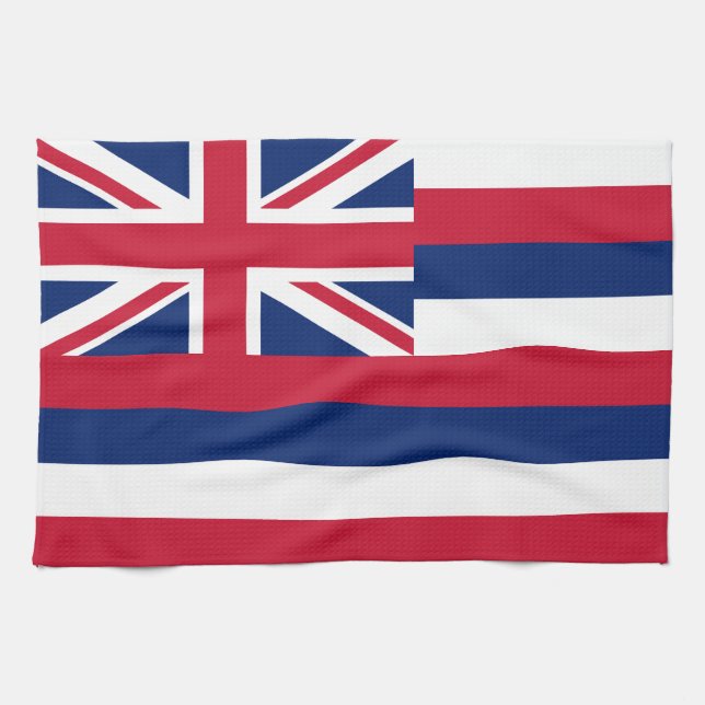 Hawaii-Flagge Geschirrtuch (Horizontal)