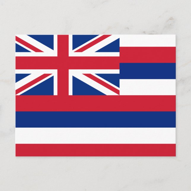 Hawaii-Flagge Postkarte (Vorderseite)