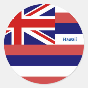 Hawaii-Flagge Runder Aufkleber