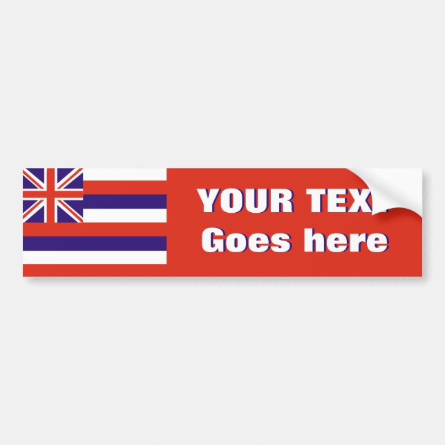 Hawaii-Flagge: Schaffen Sie Ihre Selbst Autoaufkleber (Vorne)