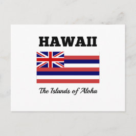 Hawaii, Flagge und Motto Postkarte