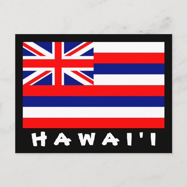 Hawai'i Flaggen-Postkarte Postkarte (Vorderseite)