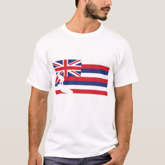 Hawaii-Flaggen-T - Shirt - surfend - Surfer
