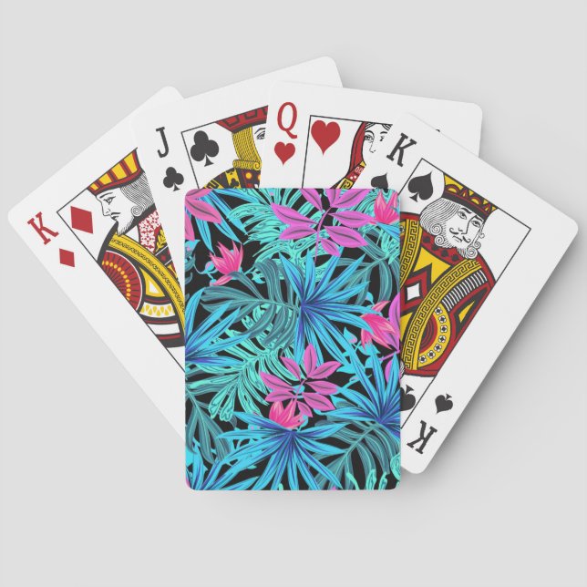 Hawaii Floral Print Playing Cards Spielkarten (Rückseite)