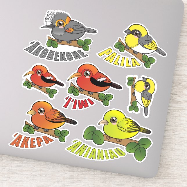 Hawaii Forest Birds Pack Aufkleber (Detail)