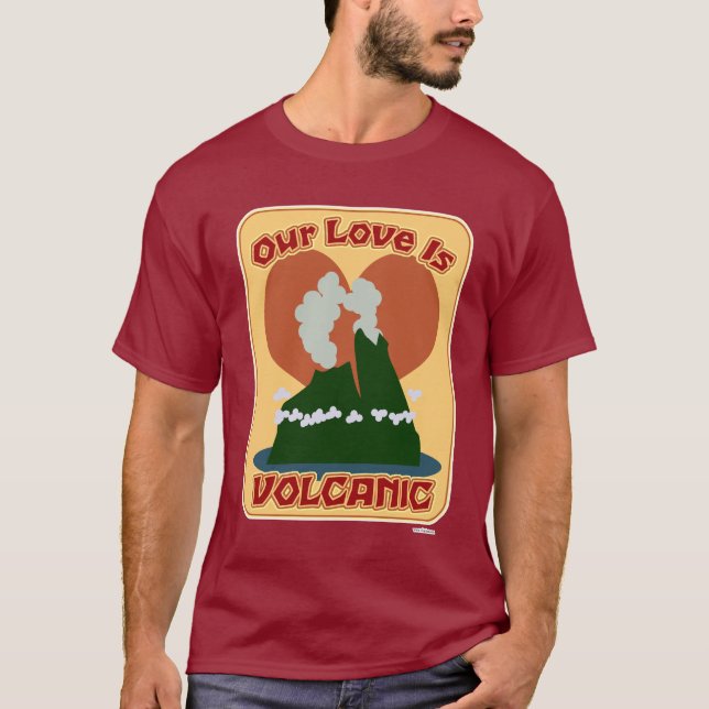 Hawaii Funny Lava Cartoon  Wanderung Motto T - Shi T-Shirt (Vorderseite)