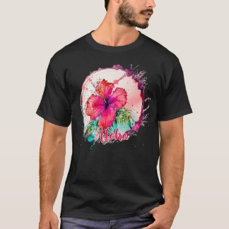Hawaii für Frauen Aloha Blume Hawaiian Beach Su T-Shirt
